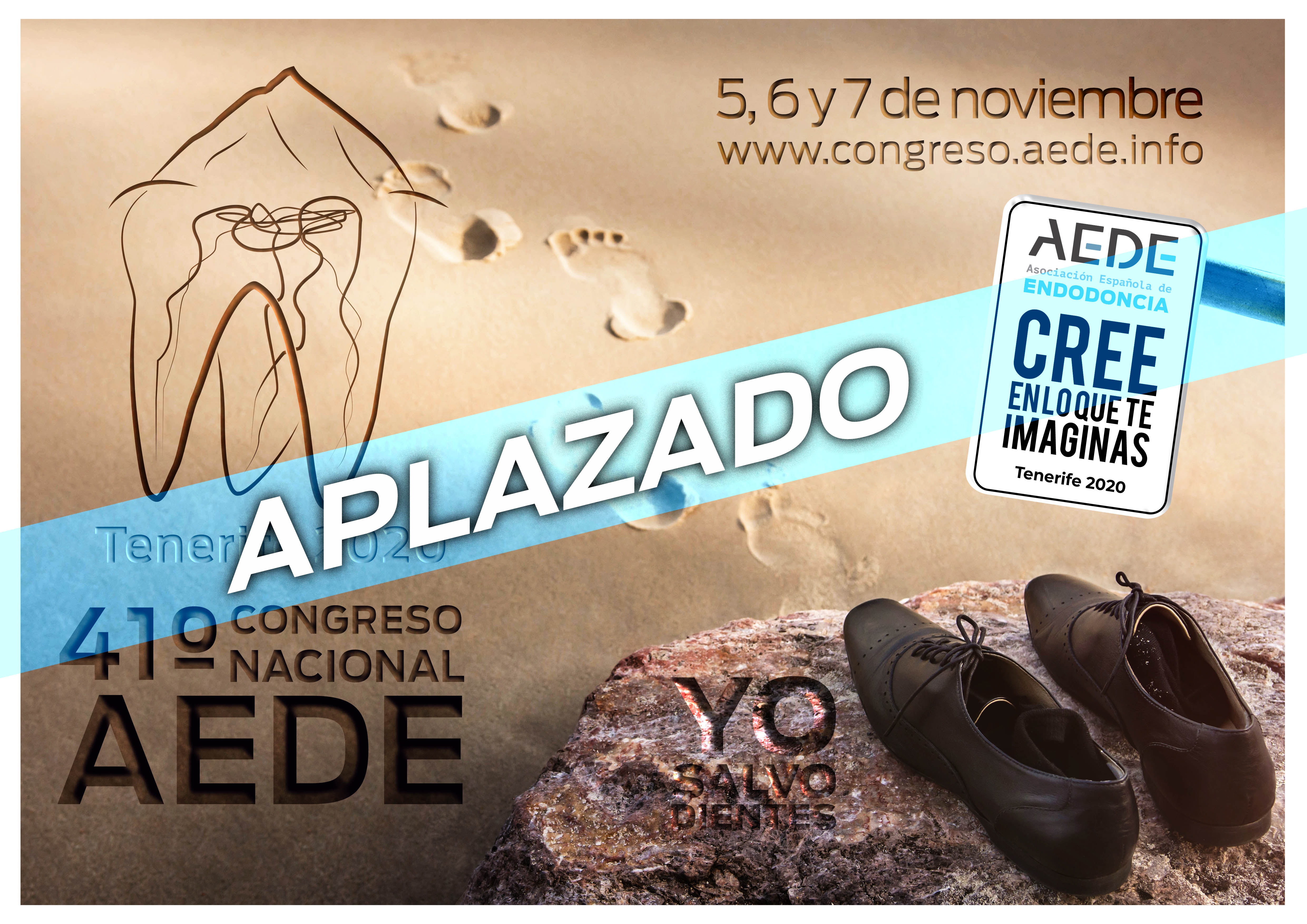 La Asociación Española de Endodoncia (AEDE) pospone la celebración del 41º Congreso Nacional de Tenerife por la pandemia del COVID-19.