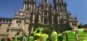 Un total de 30 higienistas dentales emprendieron el Camino de Santiago para dar visibilidad a su profesión y reivindicar la importancia de la prevención bucodental. FOTO: Colegio Profesional de Higi