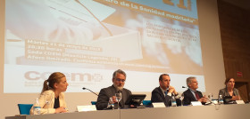 En la imagen (de izq. a dcha.), Marta Marbán de Frutos (Ciudadanos), Eduardo Raboso García-Baquero (PP), el Dr. Antonio Montero (Coem), José Manuel Freire Campo (PSOE) y Mónica García Gómez (Má