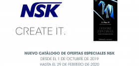 El nuevo catálogo de ofertas especiales de NSK estará disponible hasta el 29 de febrero de 2020. FOTO: NSK