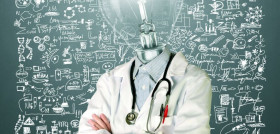 Lamp Head Doctor Man With Stethoscope