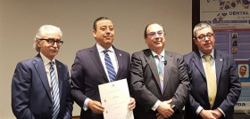 En la imagen, de izq. a dcha.: Carlos Cañada, Óscar Castro, Luis Rasal y Emilio Martínez. FOTO: Consejo General de Dentistas