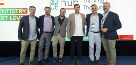 Foto de la Junta Directiva de SOCE, de izquierda a derecha Dr. David González, Dr. Alberto Picó Ramírez, Dr. Luis Ilzarbe Ripoll, Dr. Jesús Isidro Fernández, Dr. Rafael Vila i Tello