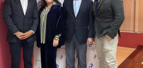 De izq. a drcha. Agilberto López, Conchita Martín, Mariano Sanz y Juan Luis Mejía