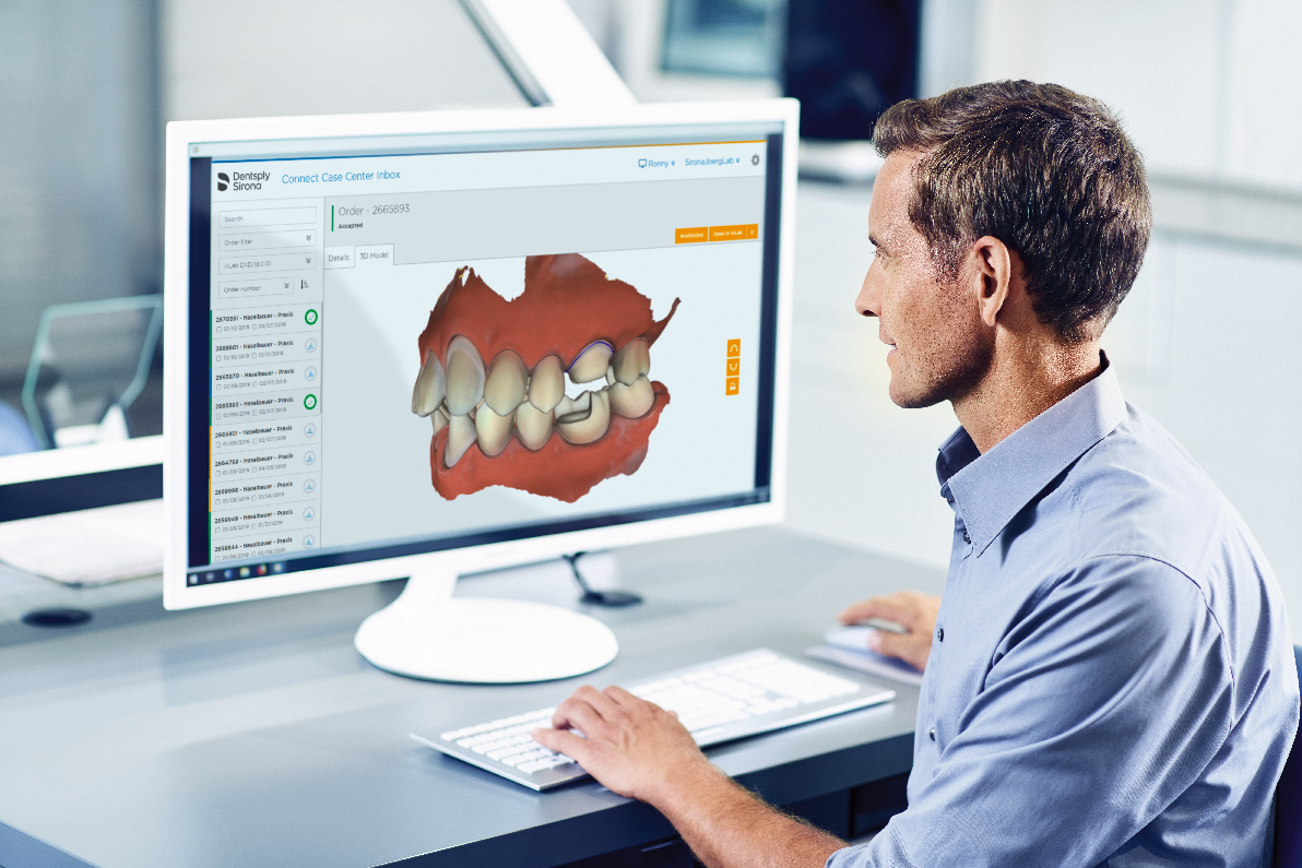 La función básica de la nueva plataforma reside en el envío seguro de datos de escaneo y de información de casos clínicos. FOTO: Dentsply Sirona