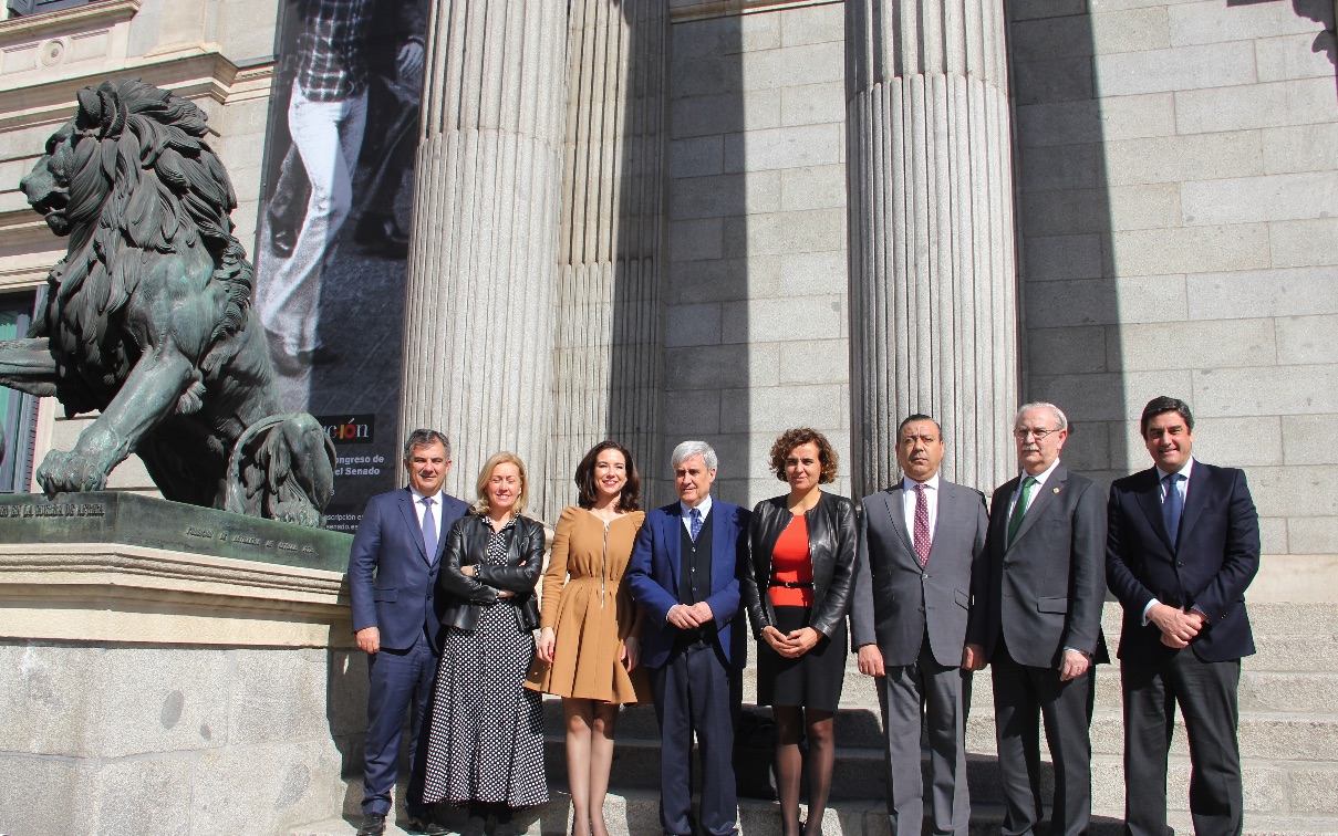 Representantes de los Consejos de Profesionales Sanitarios junto a Dolors Montserrat en el Congreso. FOTO: Consejo General de Dentistas