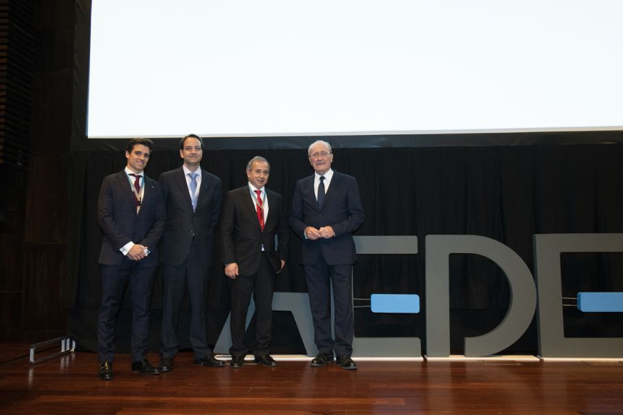 : Inauguración oficial del Congreso (de izq. a dcha.): Dr. Alberto Sierra, Dr. Miguel Miñana, Dr. António Ginjeira y D. Francisco de la Torre.